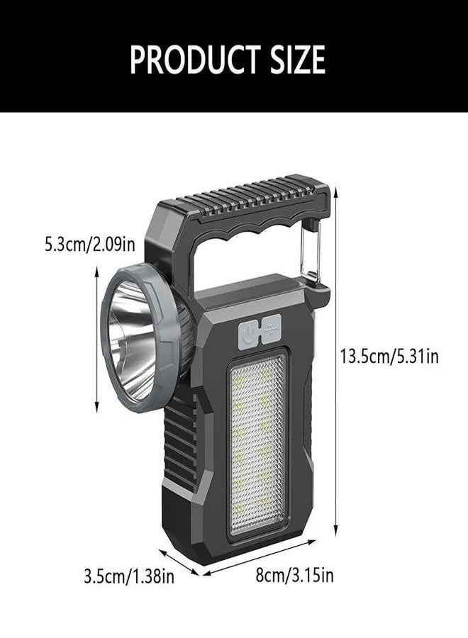 Jenibri 1Pack, Solar Flashlight, Solar Powered Flashlight for Multi Function with Emergency，Portable Bright Camping Rechargeable Flashlights for Home, Outdoor Hiking, Power Outages - Image 2